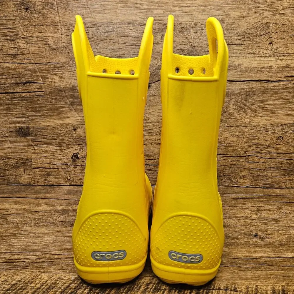 Crocs Kids Handle It Rain Boots Yellow size 3 youth